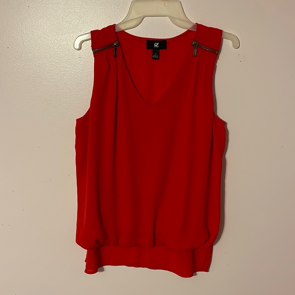 Red Business Casual Blouse